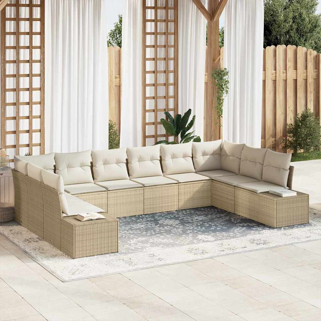 Tuinbankenset Met Kussen 10 Pcs Polyrattan