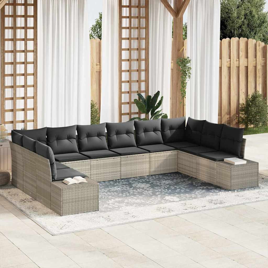 Tuinbankenset Met Kussen 10 Pcs Polyrattan