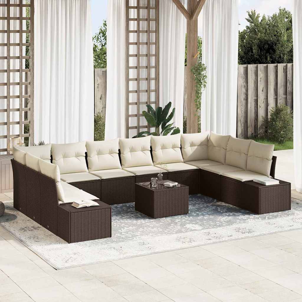 Tuinbankenset Met Kussen 10 Pcs Polyrattan