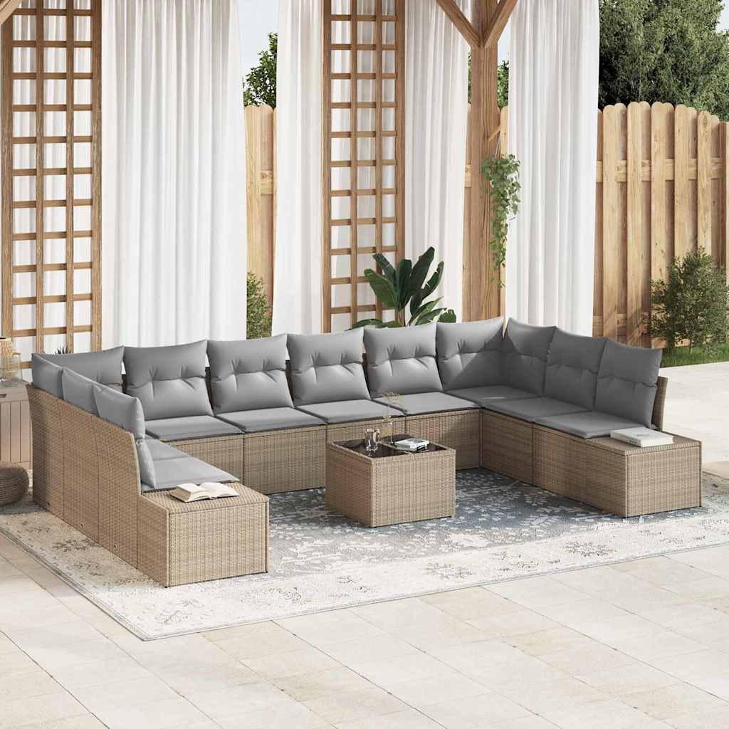 Tuinbankenset Met Kussen 10 Pcs Polyrattan