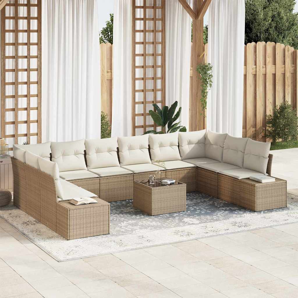 Tuinbankenset Met Kussen 10 Pcs Polyrattan