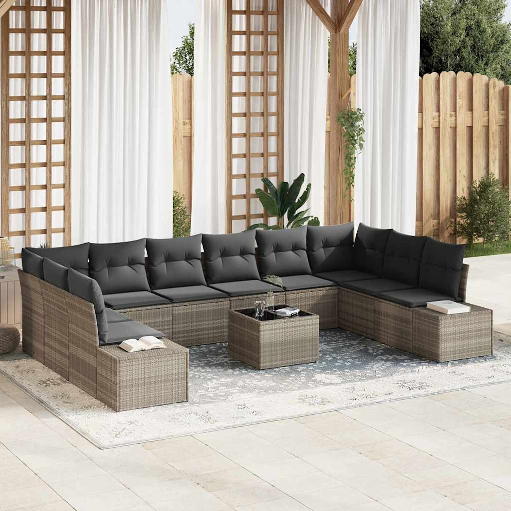Tuinbankenset Met Kussen 10 Pcs Polyrattan