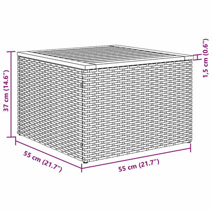 Tuinbankenset Met Opslag 5 Pcs En Crème Poly Rattan