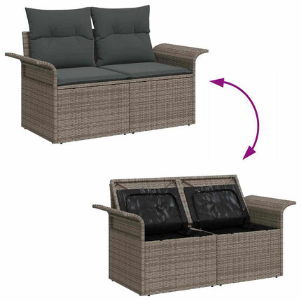 Tuinbankenset Met Opslag 5 Pcs Poly Rattan
