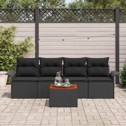 Tuinbankenset Met Opslag 5 Pcs Poly Rattan