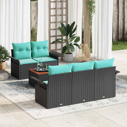 Tuinbankenset Met Opslag 6 Pcs Poly Rattan
