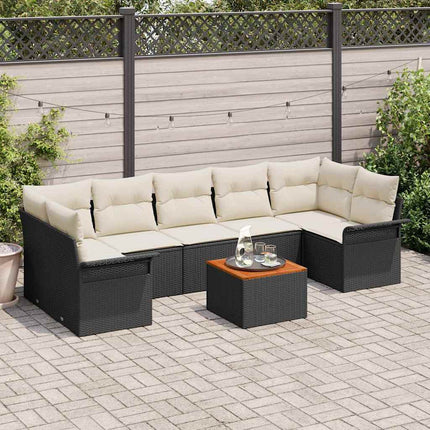 Tuinbankenset Met Opslag 8 Pcs Poly Rattan