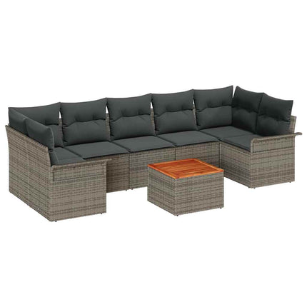 Tuinbankenset Met Opslag 8 Pcs Poly Rattan
