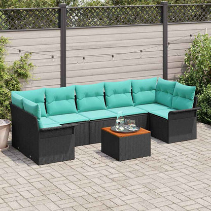 Tuinbankenset Met Opslag 8 Pcs Poly Rattan