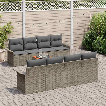 Tuinbankenset Met Opslag 9 Pcs Poly Rattan