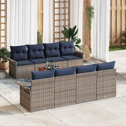 Tuinbankenset Met Opslag 9 Pcs Poly Rattan