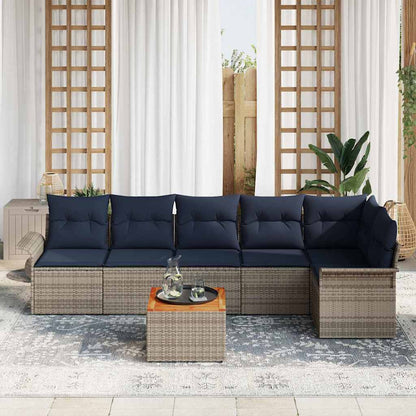 Tuinbankenset Met Opslag 7 Pcs Poly Rattan