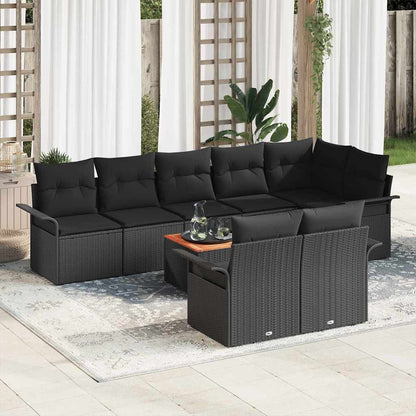 Tuinbankenset Met Opslag 9 Pcs En Crème Poly Rattan