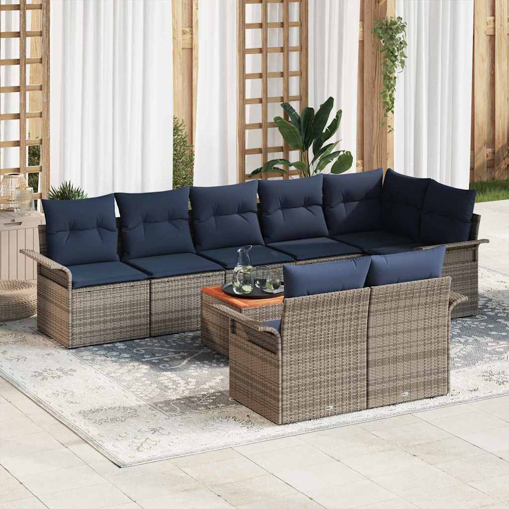 Tuinbankenset Met Opslag 9 Pcs Poly Rattan