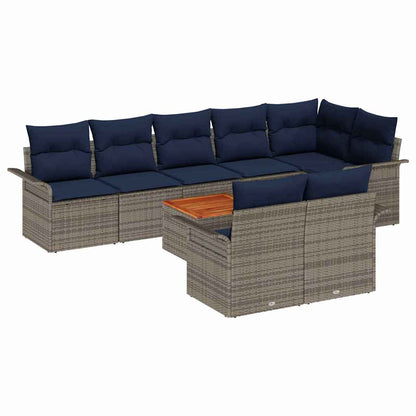 Tuinbankenset Met Opslag 9 Pcs Poly Rattan