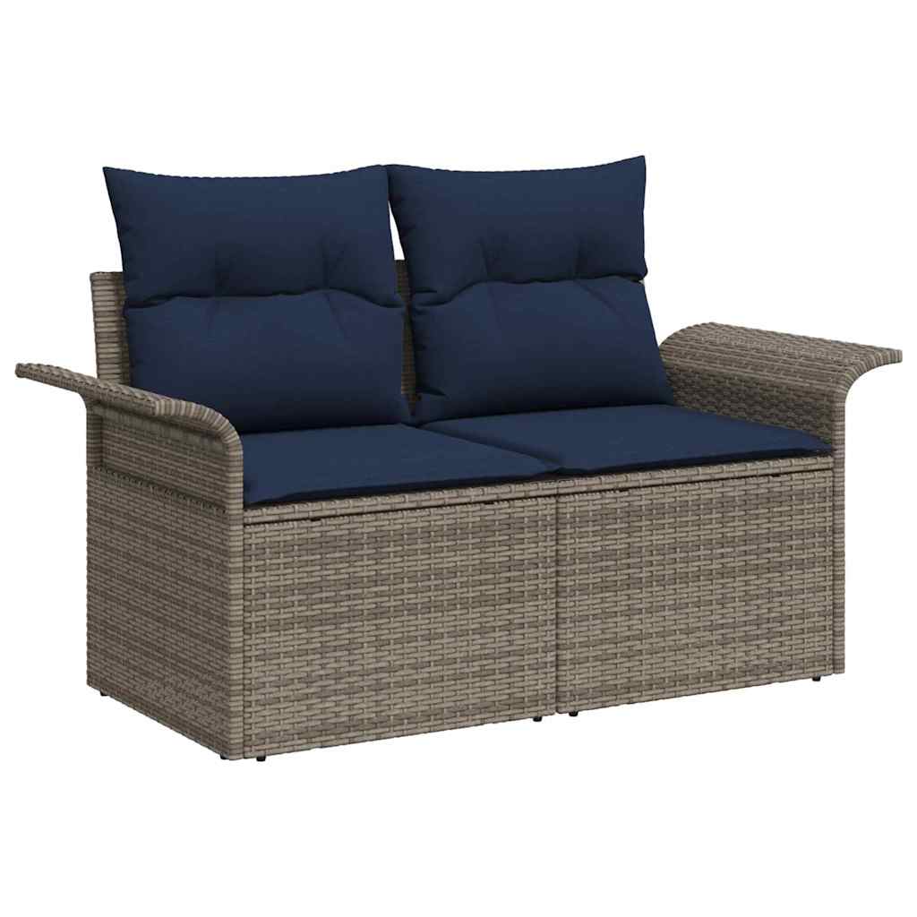 Tuinbankenset Met Opslag 9 Pcs Poly Rattan