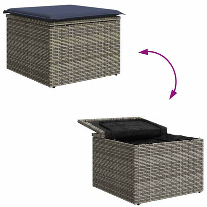 Tuinbankenset Met Opslag 7 Pcs Poly Rattan