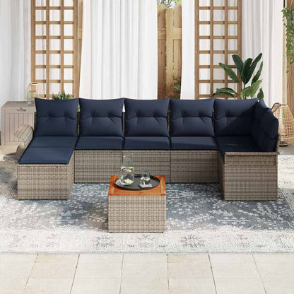 Tuinbankenset Met Opslag 8 Pcs Poly Rattan