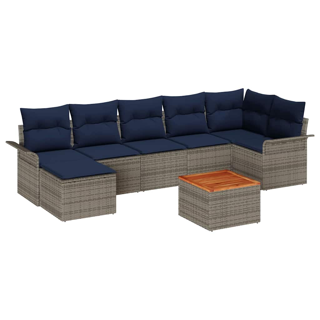 Tuinbankenset Met Opslag 8 Pcs Poly Rattan