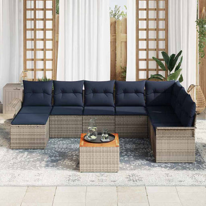 Tuinbankenset Met Opslag 9 Pcs Poly Rattan