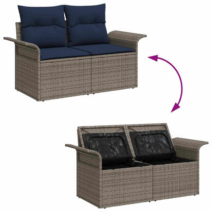 Tuinbankenset 11 Pcs Poly Rattan