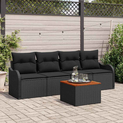 Tuinbankenset Met Opslag 5 Pcs En Crème Poly Rattan