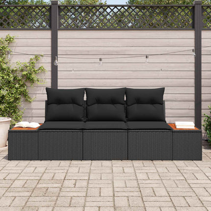 Tuin Sofa Set Met Opslag 3 Pcs Poly Riet