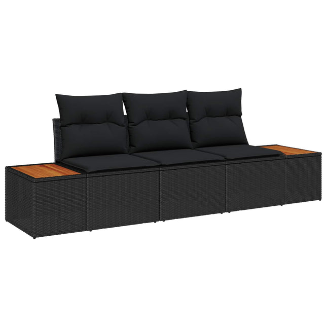 Tuin Sofa Set Met Opslag 3 Pcs Poly Riet