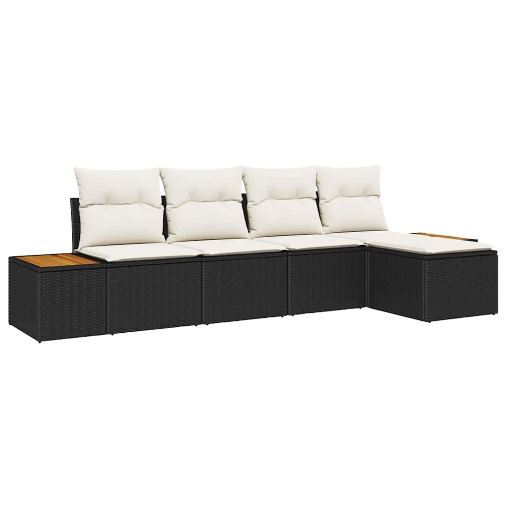 Tuinbankenset Met Kussen 6 Pcs En Crème Polyrattan