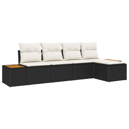 Tuinbankenset Met Kussen 6 Pcs En Crème Polyrattan