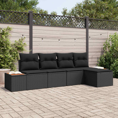 Tuinbankenset Met Kussen 6 Pcs En Crème Polyrattan
