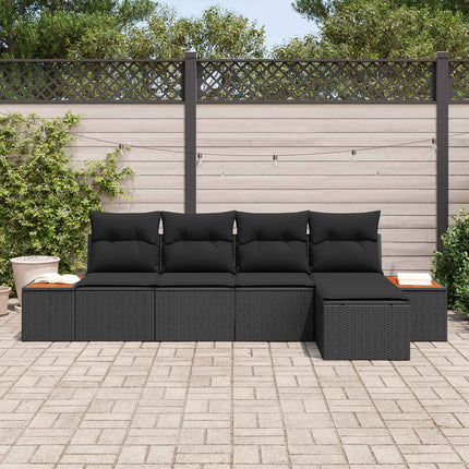 Tuinbankenset Met Kussen Met Opslag 6 Pcs Polyrattan