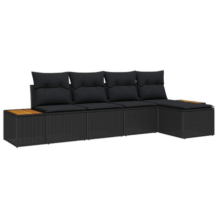Tuinbankenset Met Kussen Met Opslag 6 Pcs Polyrattan