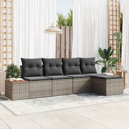Tuinbankenset Met Kussen 6 Pcs En Crème Polyrattan