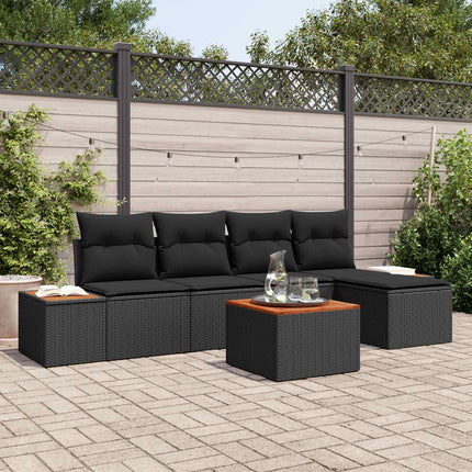Tuinbankenset Met Kussen Met Opslag 6 Pcs Polyrattan