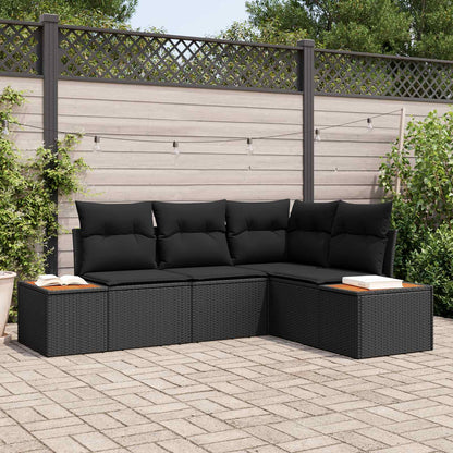 Tuinbankenset Met Kussen 4 Pcs En Crème Polyrattan