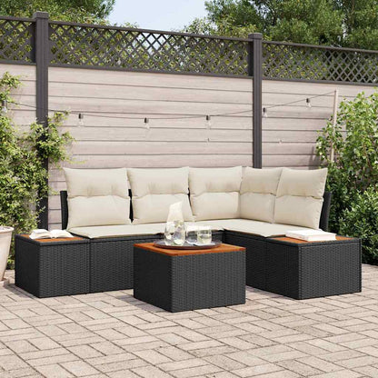 Tuinbankenset Met Kussen 4 Pcs En Crème Polyrattan