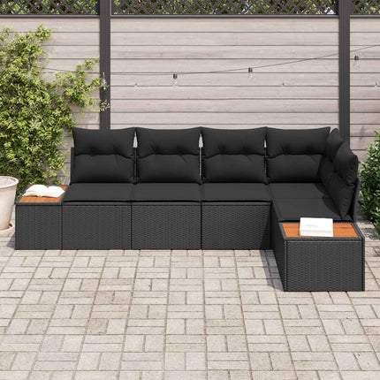 Tuin Sofa Set Met Kussen Met Opslag 5 Pcs Poly Riet
