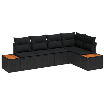 Tuin Sofa Set Met Kussen Met Opslag 5 Pcs Poly Riet