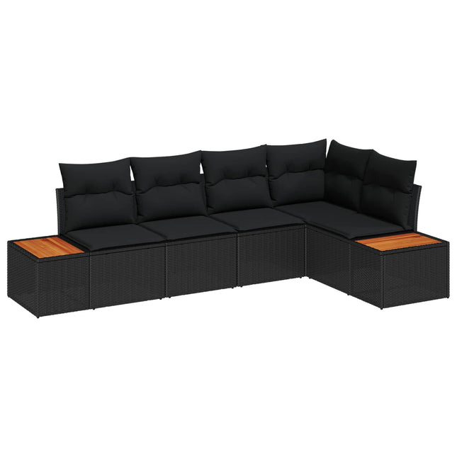 Tuin Sofa Set Met Kussen Met Opslag 5 Pcs Poly Riet