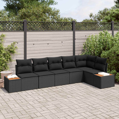 Tuinbankenset Met Kussen 6 Pcs En Crème Polyrattan