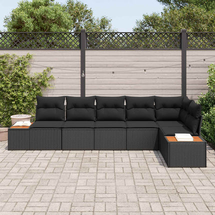 Tuinbankenset Met Kussen Met Opslag 6 Pcs Polyrattan