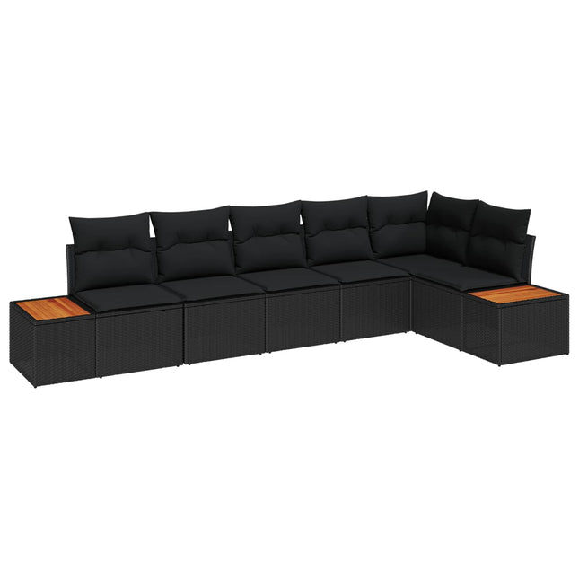 Tuinbankenset Met Kussen Met Opslag 6 Pcs Polyrattan