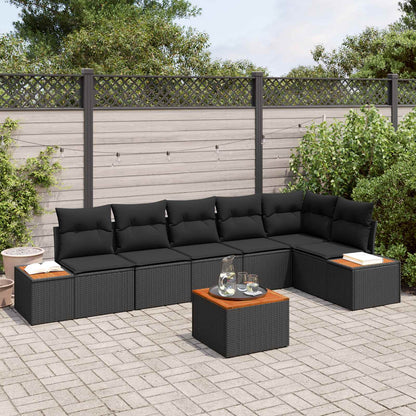 Tuinbankenset Met Kussen 6 Pcs En Crème Polyrattan