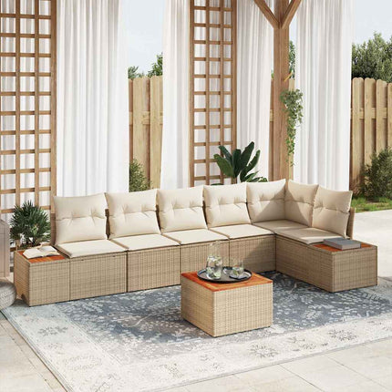 Tuinbankenset Met Kussen Met Opslag 6 Pcs Polyrattan