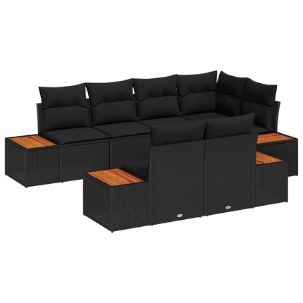 Tuinbankenset Met Kussen Met Opslag 7 Pcs Polyrattan