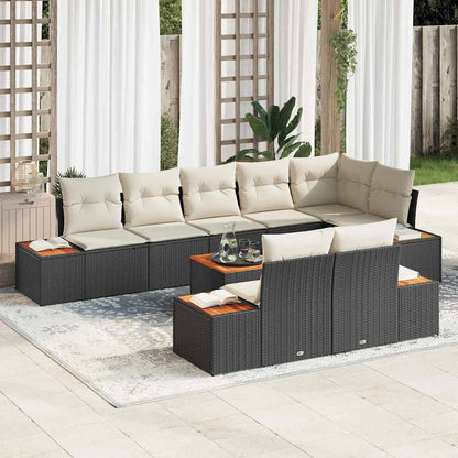 Tuinbankenset Met Kussen 8 Pcs En Crème Polyrattan