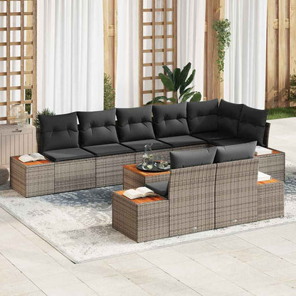 Tuinbankenset Met Kussen 8 Pcs En Crème Polyrattan
