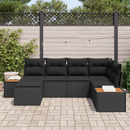 Tuinbankenset Met Kussen Met Opslag 7 Pcs Polyrattan