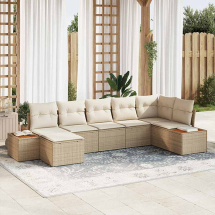 Tuinbankenset Met Kussen Met Opslag 8 Pcs Polyrattan